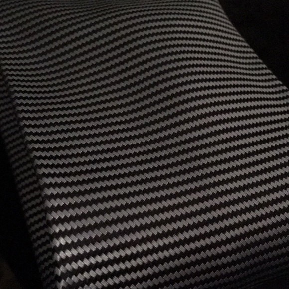 Banana Republic - 100% Silk Shiny Light Blue And Navy Pinstripe Tie - Picture 5 of 5